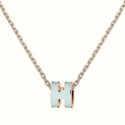 Pop H Light Blue Necklace
