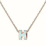 Pop H Light Blue Necklace