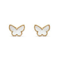 Sweet Butterfly Earstuds Gold Mop