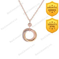 Trinity Necklace Silver Gold Pink Gold