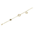 PURE CLOVER GOLD BRACELET 3 MOTIFS