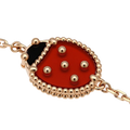 LUCKY SPRING CLOSED WINGS BUG PINK GOLD BRACELET