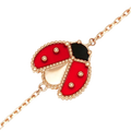 LUCKY SPRING OPEN WINGS BUG PINK GOLD BRACELET