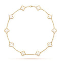 Vintage Mop Necklace 10 Motifs Gold