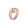 Juste Ring 1.8mm Pink Gold Double Row All Diamonds