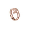 JUSTE RING 1.8MM PINK GOLD DOUBLE ROW DIAMONDS