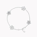 Wildflower 4 Motifs Silver Diamond Bracelet