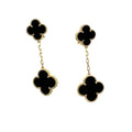 Clover 2 Motifs Gold Earrings